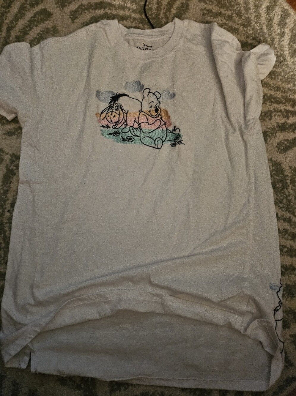 Disney White Winnie the Pooh & Eeyore Graphic Tee